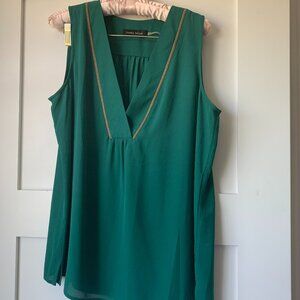 Ivanka Trump Green Sleeveless Top